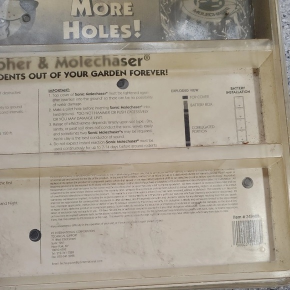 P3 International Battery Operated Sonic Gopher & Mole Chaser 2 Pack VINTAGE 1998 - Picture 7 of 7